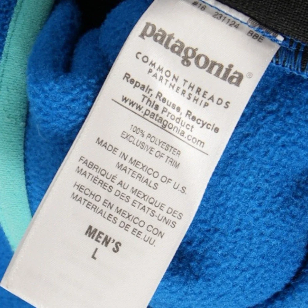Patagonia Synchilla Full Zip Fleece Men L Vest Retro Office Castal Nautical Hike
